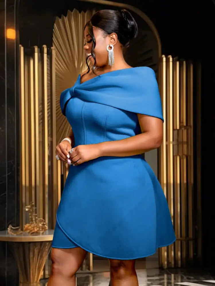 Women Bow Short Cocktail Dresses Off Shoulder Party Dress