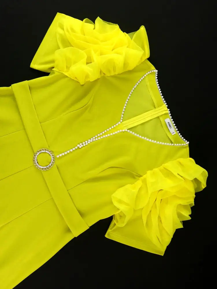 Women's Elegant Jumpsuit Casual Bubble Sleeves V-neck