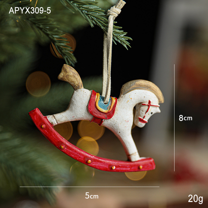 Christmas tree pendant: Resin Santa Claus & Snowman decoration for the Christmas tree