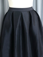 Plus Size Solid Black Ball Gown Long Skirt Woman