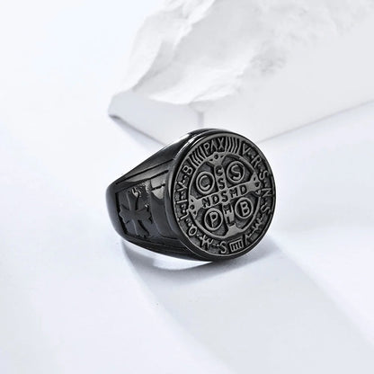 Christianartworkshop St. Benedict the Protector Ring