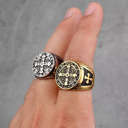 Christianartworkshop St. Benedict the Protector Ring