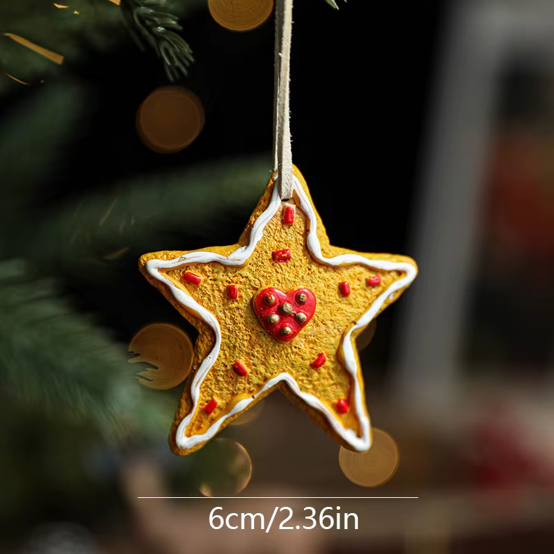 Christmas tree pendant: Resin Santa Claus & Snowman decoration for the Christmas tree