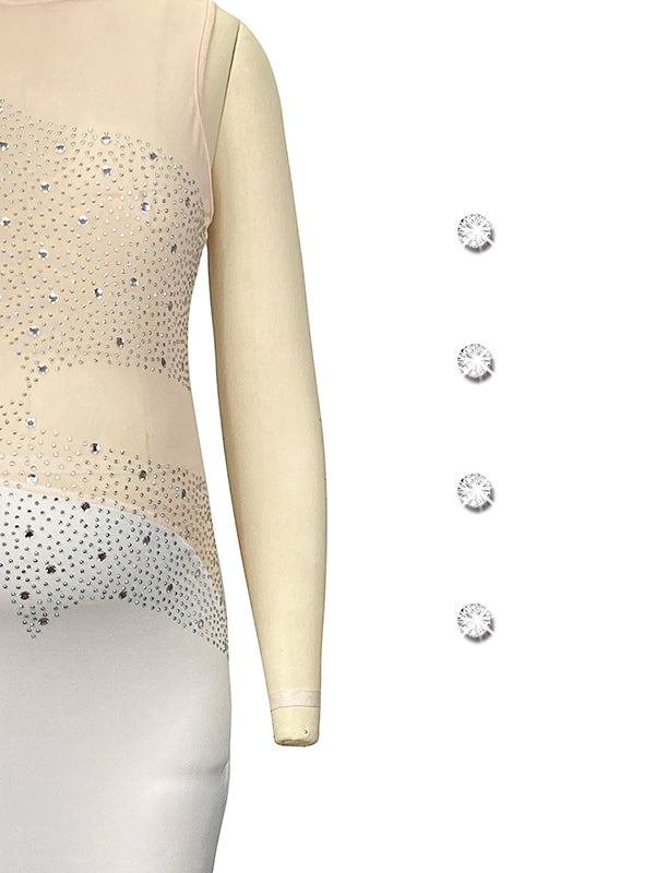 White Rhinestone Mesh Sleeveless Bodycon Evening Maternity Maxi Dress