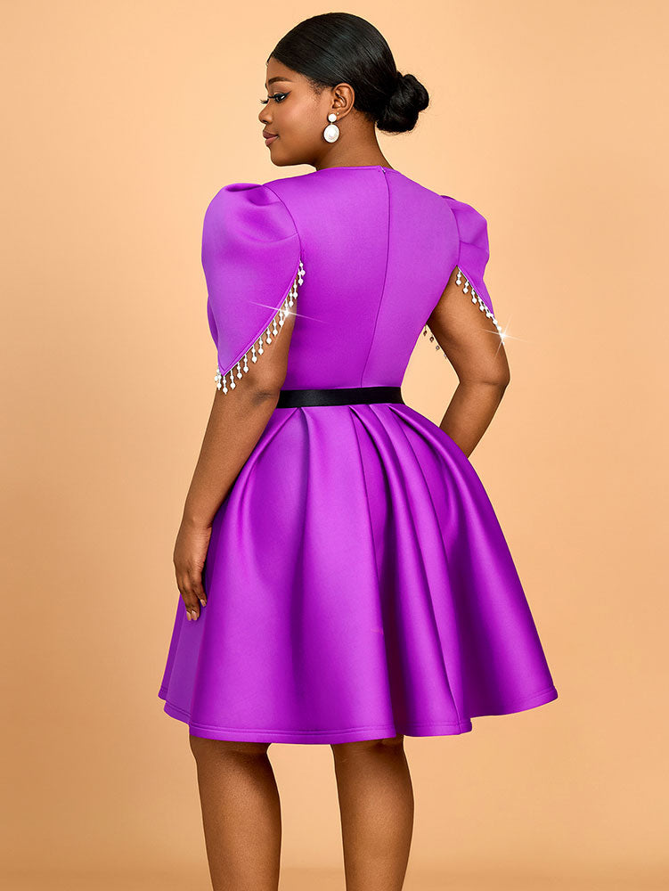 Formal Elegant Dresses for Wedding Guests A Line Pearls