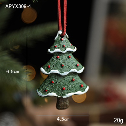 Christmas tree pendant: Resin Santa Claus & Snowman decoration for the Christmas tree