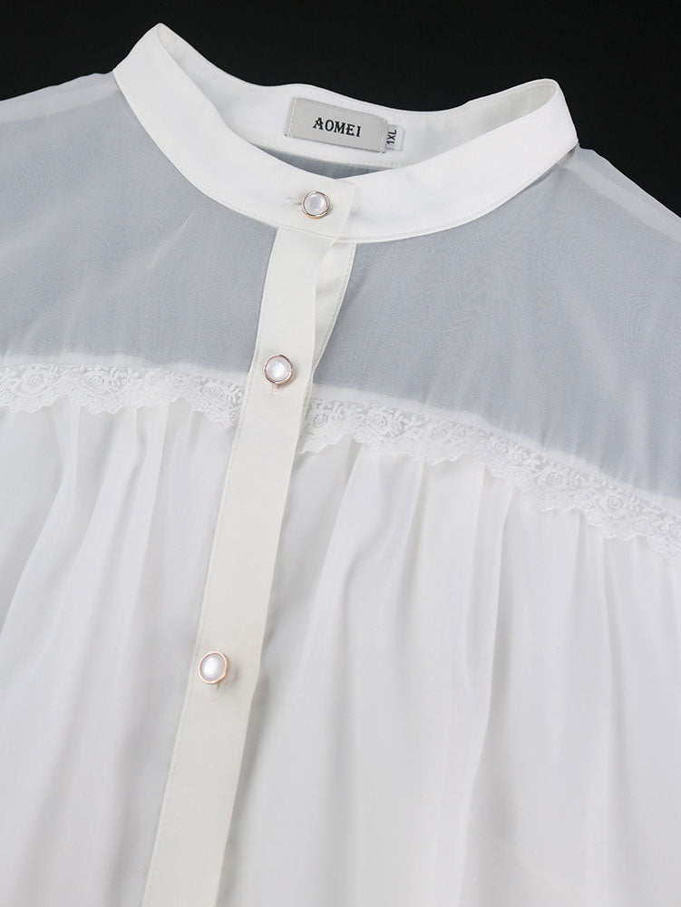 White A Line Shirt Dresses With Waist Belt Single Breasted