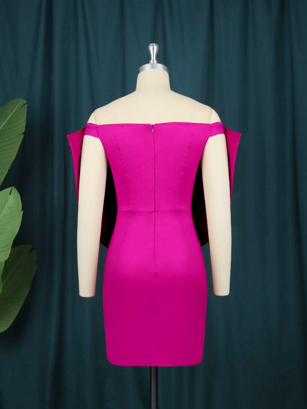 Plus Size Strapless Large Bowtie Party Mini Dress