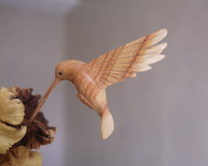 Wooden Hummingbird Couple Sculpture, Wood Carving, Bird Statue, Handmade Decor, Rustic, Unique, Housewarming, Wedding Decor, Christmas Gifts