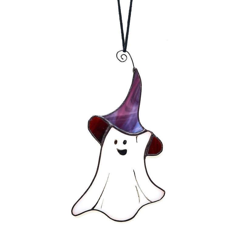 Stained Glass Halloween Ghost Suncatcher: Spooky Window Decor