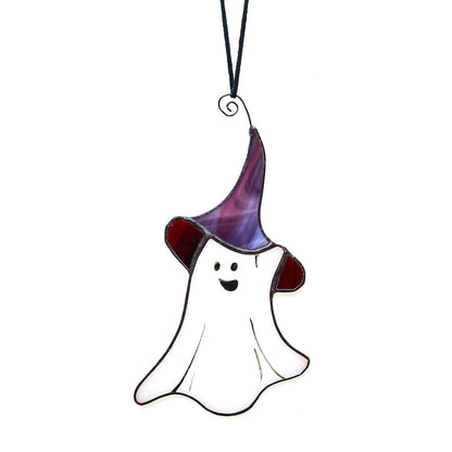 Stained Glass Halloween Ghost Suncatcher: Spooky Window Decor