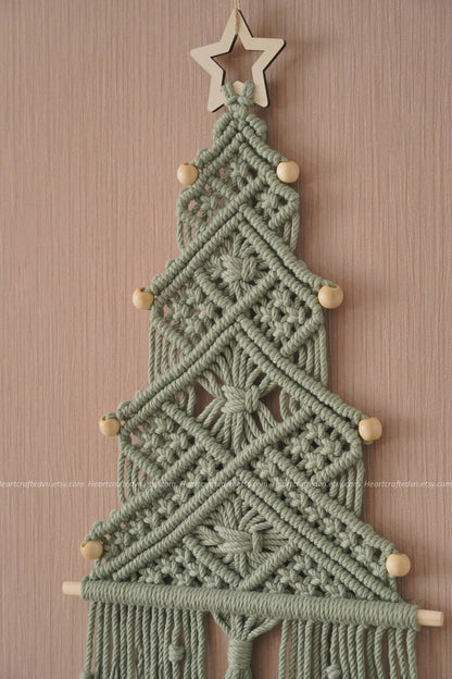Macrame Christmas Tree, Gift For Family, Holiday Tree, Boho Holiday Gift, Christmas Presents, Unique Xmas Tree, Macrame Home Decor X32