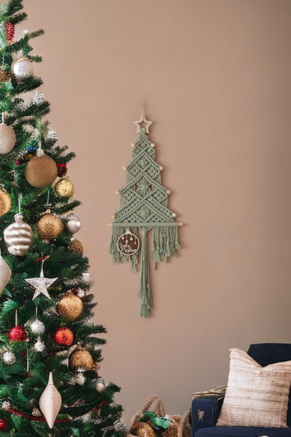 Macrame Christmas Tree, Gift For Family, Holiday Tree, Boho Holiday Gift, Christmas Presents, Unique Xmas Tree, Macrame Home Decor X32