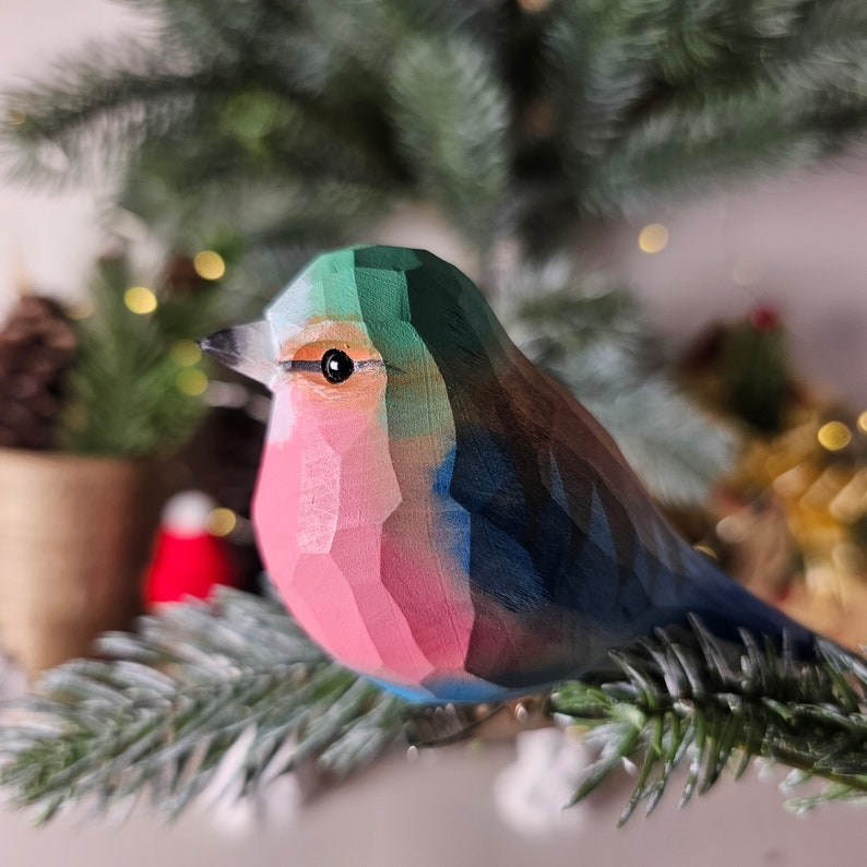 Exquisite Handcrafted Bird Ornaments for Christmas Tree - Clip-On, Colorful, and Unique Holiday Decor