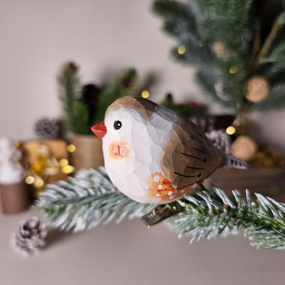 Handmade Clip-On Bird Ornaments: Colorful Christmas Tree Decorations