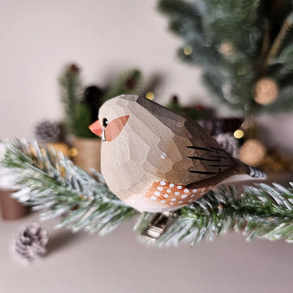 Handmade Clip-On Bird Ornaments: Colorful Christmas Tree Decorations