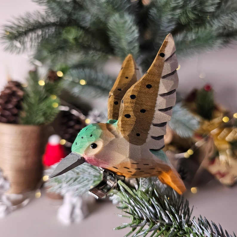 Exquisite Handcrafted Bird Ornaments for Christmas Tree - Clip-On, Colorful, and Unique Holiday Decor