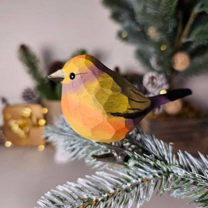 Handmade Clip-On Bird Ornaments: Colorful Christmas Tree Decorations