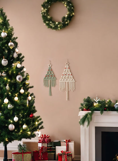 Macrame Christmas Tree, Gift For Family, Holiday Tree, Boho Holiday Gift, Christmas Presents, Unique Xmas Tree, Macrame Home Decor X64