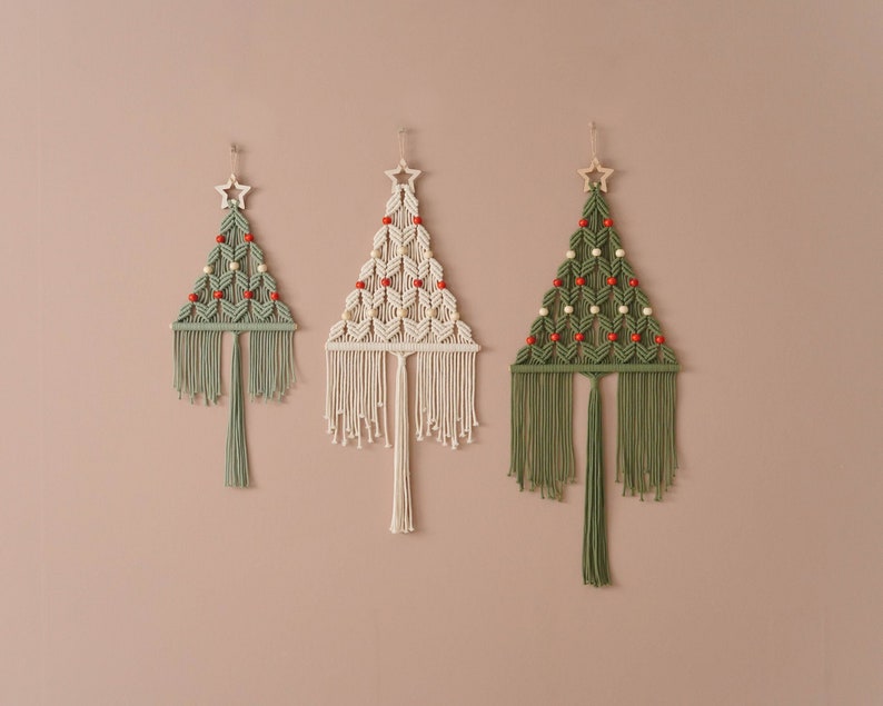 Macrame Christmas Tree, Gift For Family, Holiday Tree, Boho Holiday Gift, Christmas Presents, Unique Xmas Tree, Macrame Home Decor X64