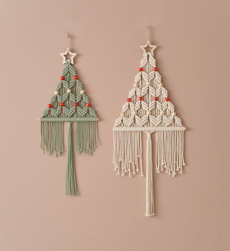 Macrame Christmas Tree, Gift For Family, Holiday Tree, Boho Holiday Gift, Christmas Presents, Unique Xmas Tree, Macrame Home Decor X64