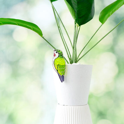 Stained Glass Hummingbird Suncatcher: Pot Decor, Light Catcher