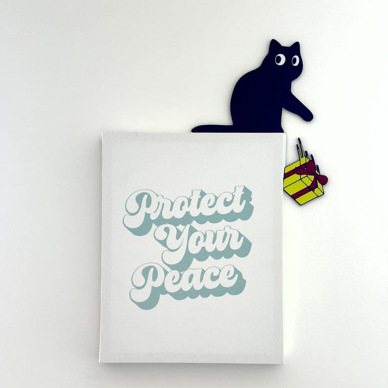 Black Cat Decor | Christmas Wall Decor | Cat Door Corner | Funny Christmas Decor | Christmas Cat Decoration | Door Frame Cat