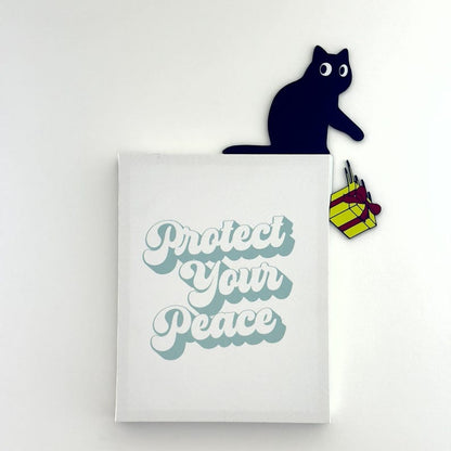 Black Cat Decor | Christmas Wall Decor | Cat Door Corner | Funny Christmas Decor | Christmas Cat Decoration | Door Frame Cat