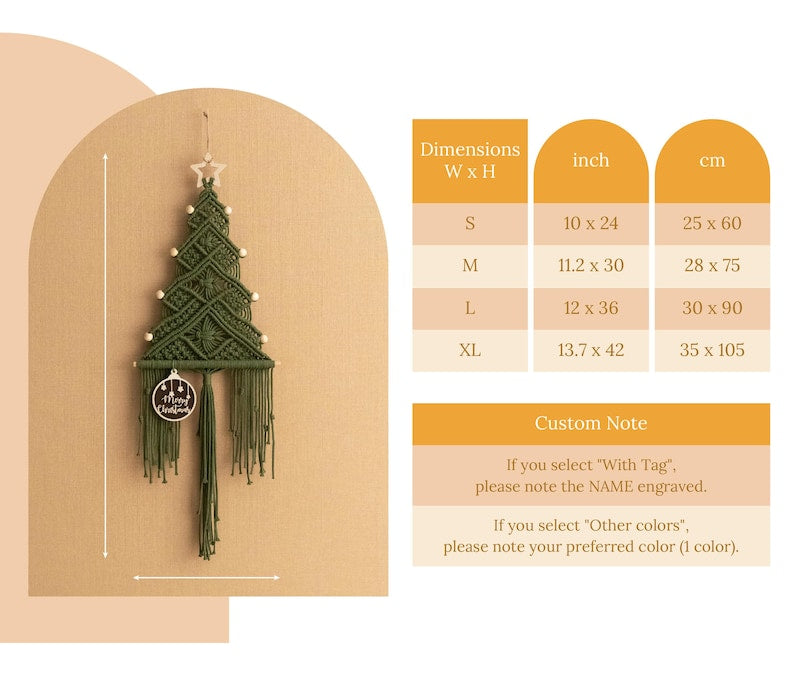 Macrame Christmas Tree, Gift For Family, Holiday Tree, Boho Holiday Gift, Christmas Presents, Unique Xmas Tree, Macrame Home Decor X32