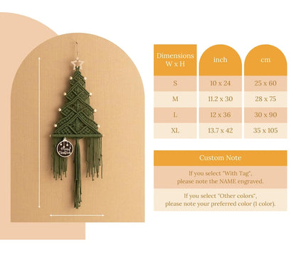 Macrame Christmas Tree, Gift For Family, Holiday Tree, Boho Holiday Gift, Christmas Presents, Unique Xmas Tree, Macrame Home Decor X32