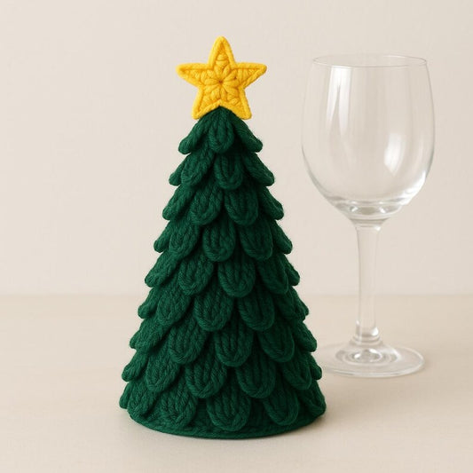 Handmade Crochet Christmas Tree Amigurumi,  Soft Winter Home Decor Cute Xmas Tree Plush Amigurumi Crochet, Tabletop Xmas Decor,