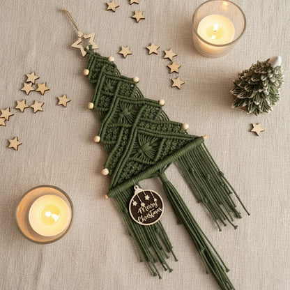 Macrame Christmas Tree, Gift For Family, Holiday Tree, Boho Holiday Gift, Christmas Presents, Unique Xmas Tree, Macrame Home Decor X32