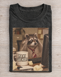Black Washed Raccoon Office Per My Last Nerve Graphic Tee