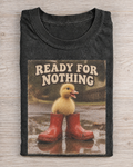 Black Washed Duck Ready For Nothing Graphic Tee