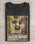 Black Washed Goose Access Denied Graphic Tee