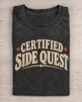 Black Washed Certified Side Quest Graphic Tee