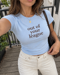 LightBlue Out Of Your League Graphic Tee