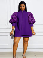 Plus Size Mini Dresses Loose Casual Ladies