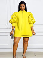 Plus Size Mini Dresses Loose Casual Ladies