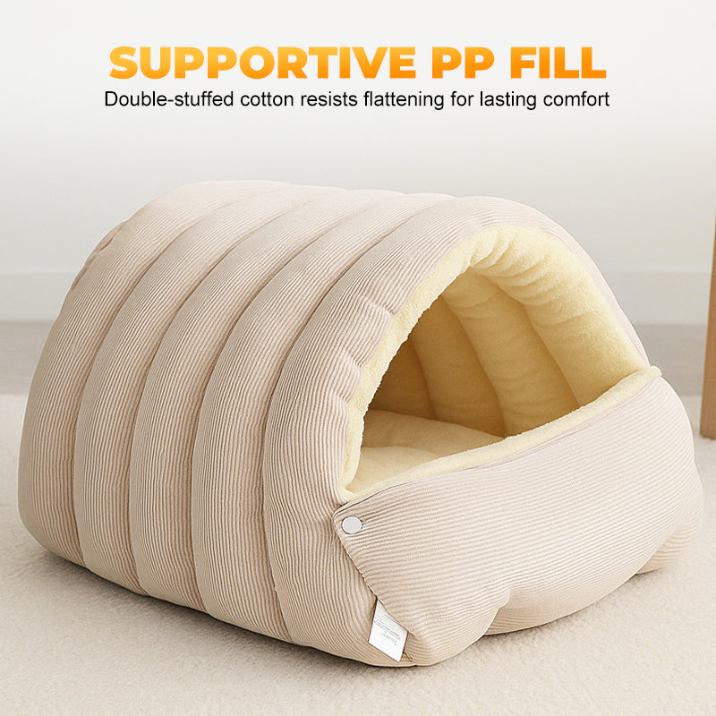 🐈Warmth Cozy Comfort  Plush Pet Cave