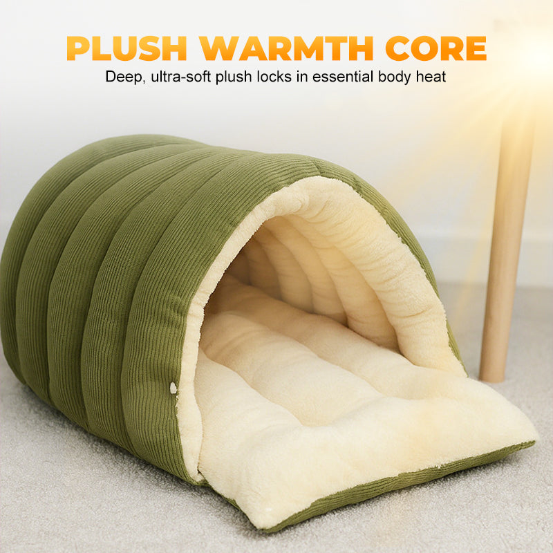 🐈Warmth Cozy Comfort  Plush Pet Cave