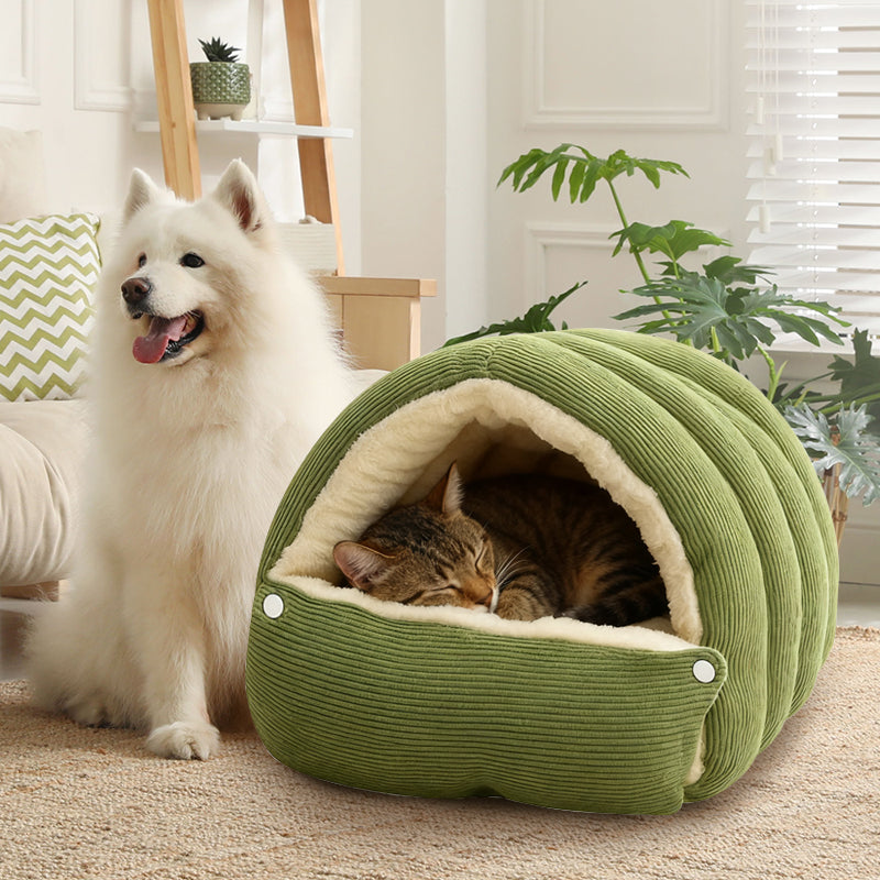 🐈Warmth Cozy Comfort  Plush Pet Cave