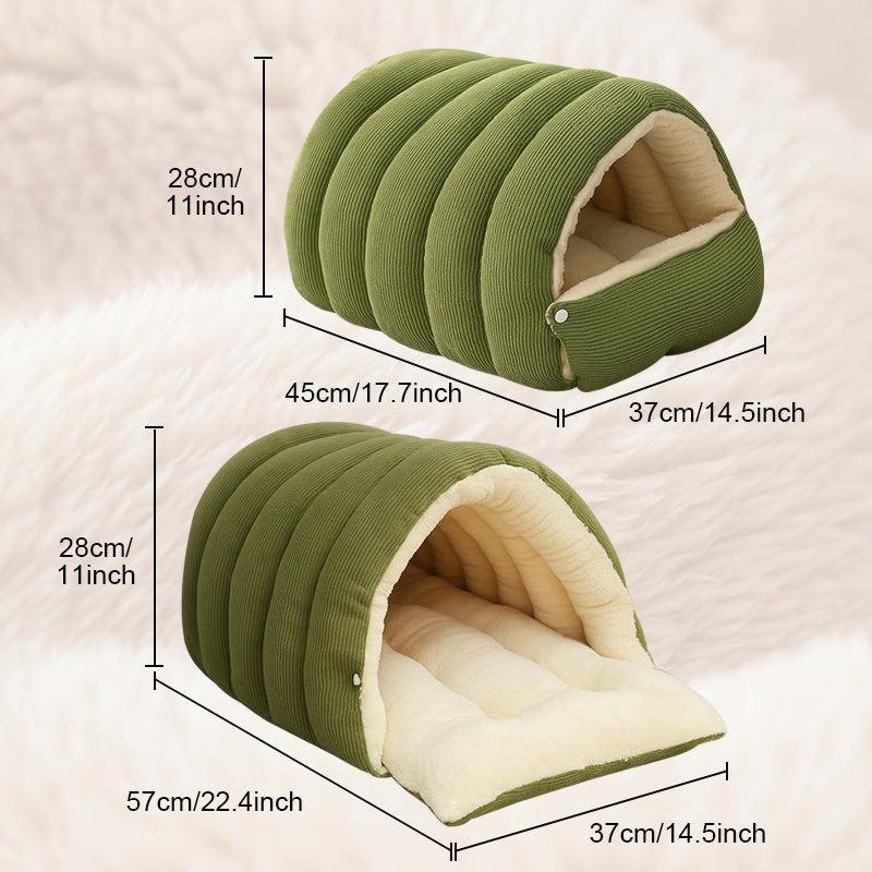 🐈Warmth Cozy Comfort  Plush Pet Cave