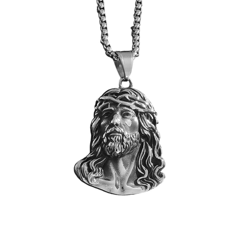 Jesus Head Pendant Necklace(Chain Not Included)