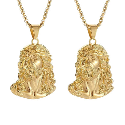 Jesus Head Pendant Necklace(Chain Not Included)