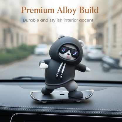 Funny Skateboarding Bear Car Ornament