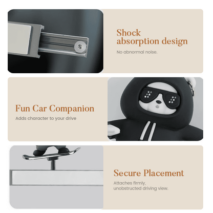 Funny Skateboarding Bear Car Ornament