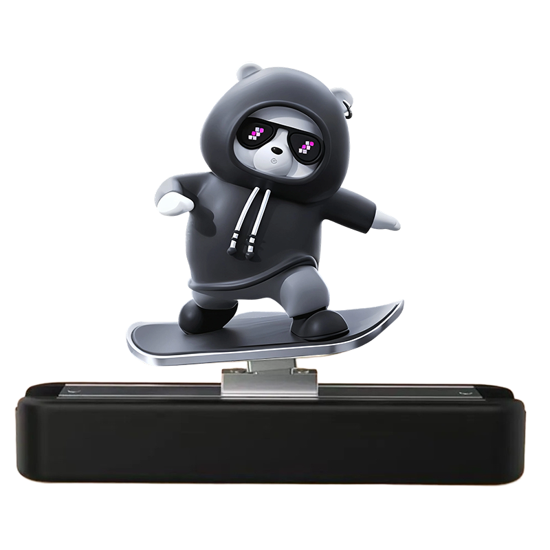 Funny Skateboarding Bear Car Ornament
