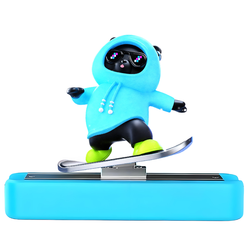 Funny Skateboarding Bear Car Ornament