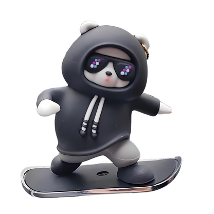 Funny Skateboarding Bear Car Ornament